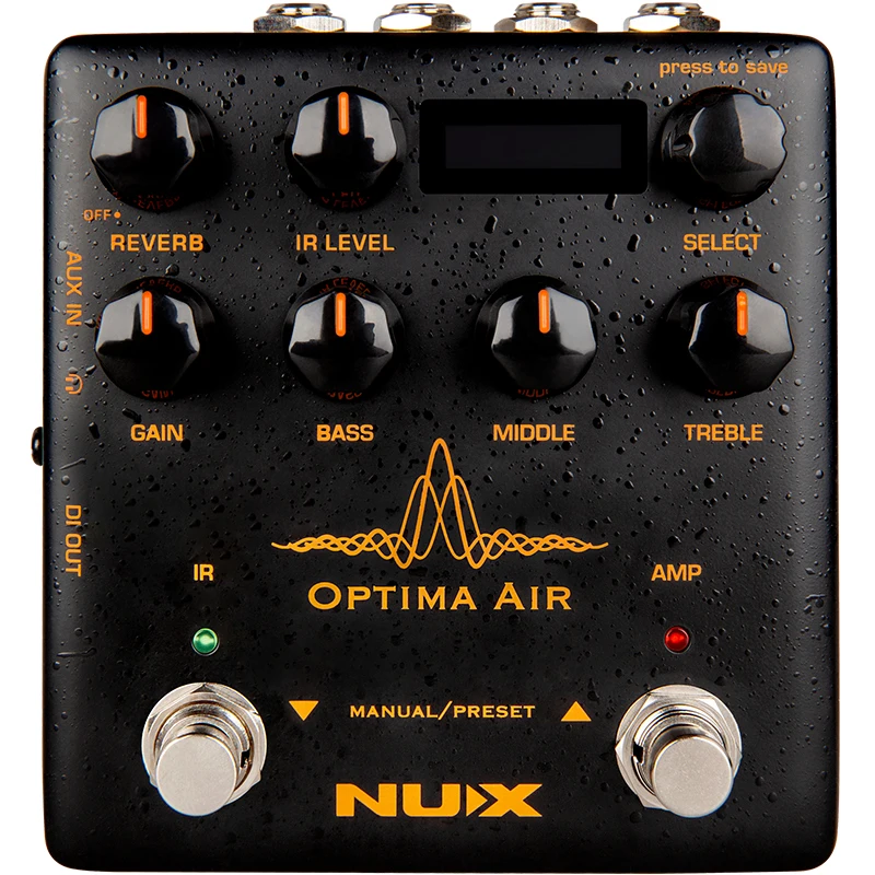 

Педальный имитатор для акустической гитары NUX Optima Air с двумя переключателями и предусилителем, ИК-погрузчик, режимы захвата, эффекты для гитарных аксессуаров