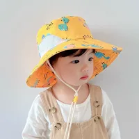 new sunshade hat baby hat summer sun hats children's hats visor hat Baby Sun hat children Mesh breathable fisherman hat for kids 2