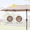 13Ft Large Patio Umbrella With Base Outdoor Double-Sided Market Extra Large Table Umbrella Outdoor Patio Easy Crank for Yard 5
