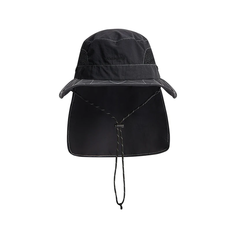 Naturehike Camping Reflective Sunscreen Removable Fisherman Hat Summer Outdoor Breathable Neck Visor Hiking Wide Brim Cap UPF50+