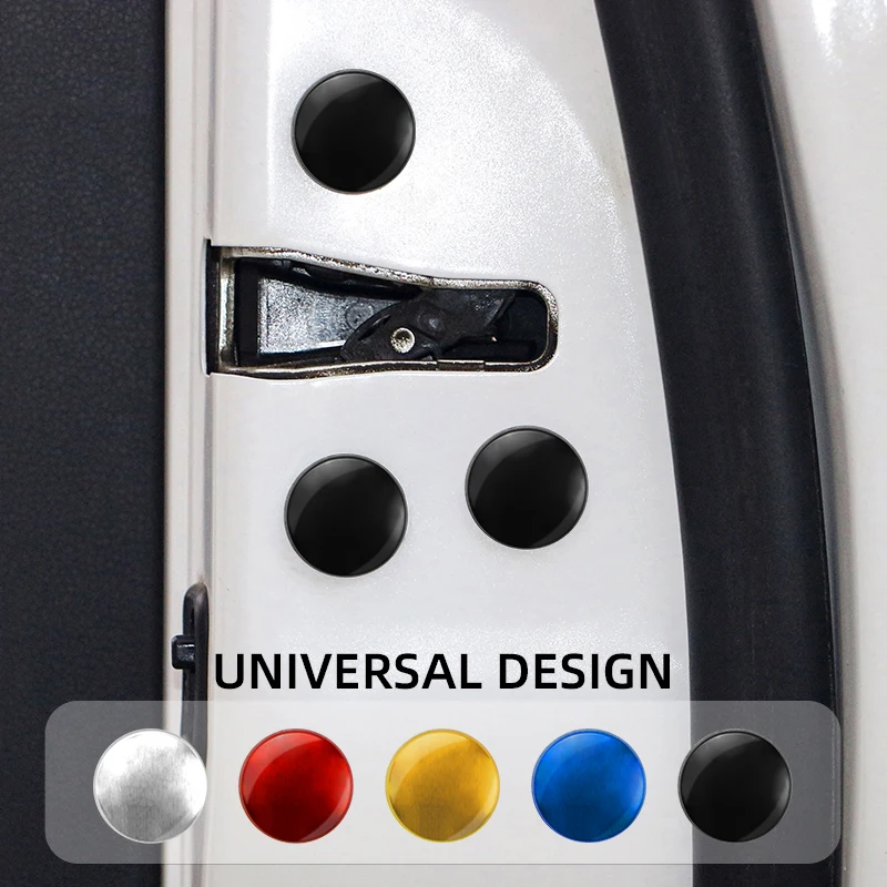 12pcs Universal Car Door Lock Screw Protector Cover Accessories