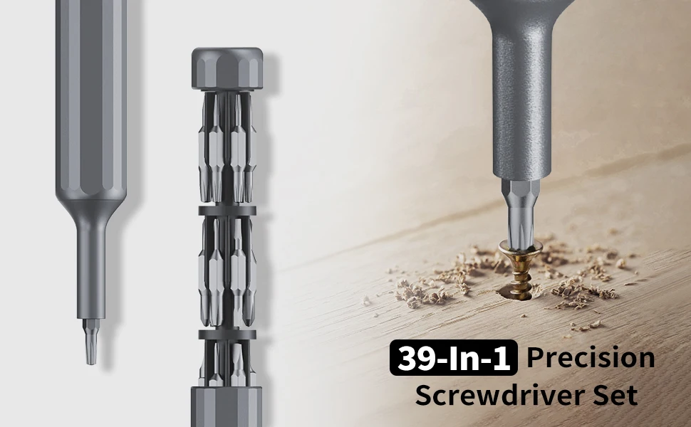 27/39-in-1-Präzisions-Schraubendreher-Set mit magnetischen Torx-Sechskant-Phillips-Schraubendreher-Bits, Mini-Kleinschraubendreher für iPhone Xiaomi – Detail 2