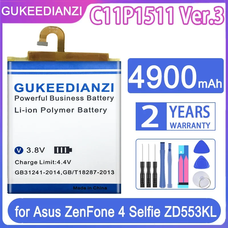 

C11P1511 4900mAh Replacement Battery YWT for Asus ZenFone 4 ZenFone4 Selfie ZD553KL Batteria + Free Tools
