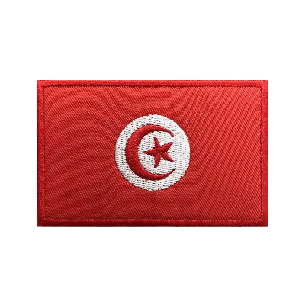 

1PC Tunisia flag Patches Bracelet brodé crochet brodé et fer à repasser sur badge brodé bande militaire