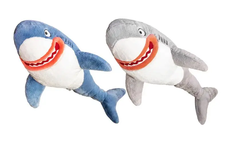 Red Lipped Megalodonn Plush Doll Shark Stuffed Animal Funny Doll Soft Shark Cushion Pillow Birthday Gift For Friends Kids Adults