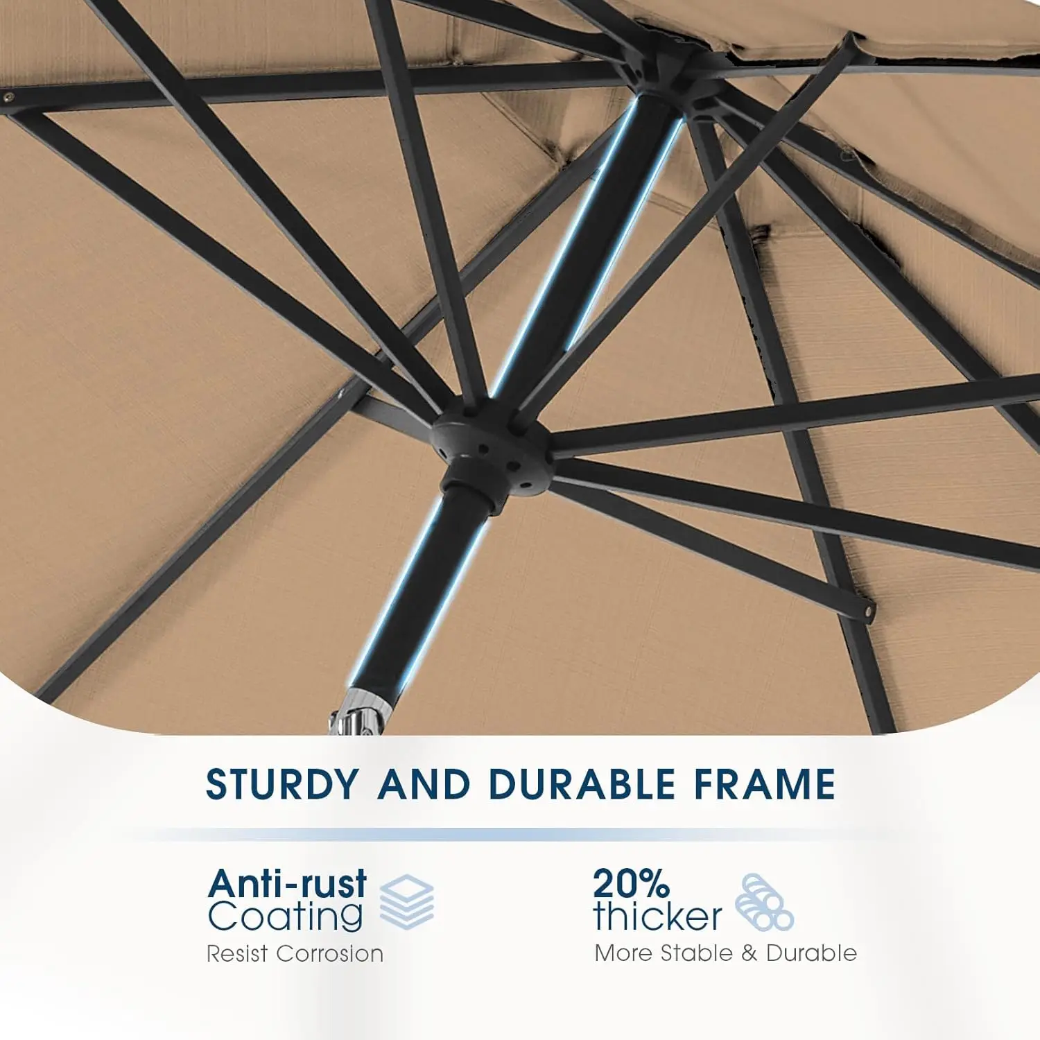 9FT Patio Umbrella Set 5