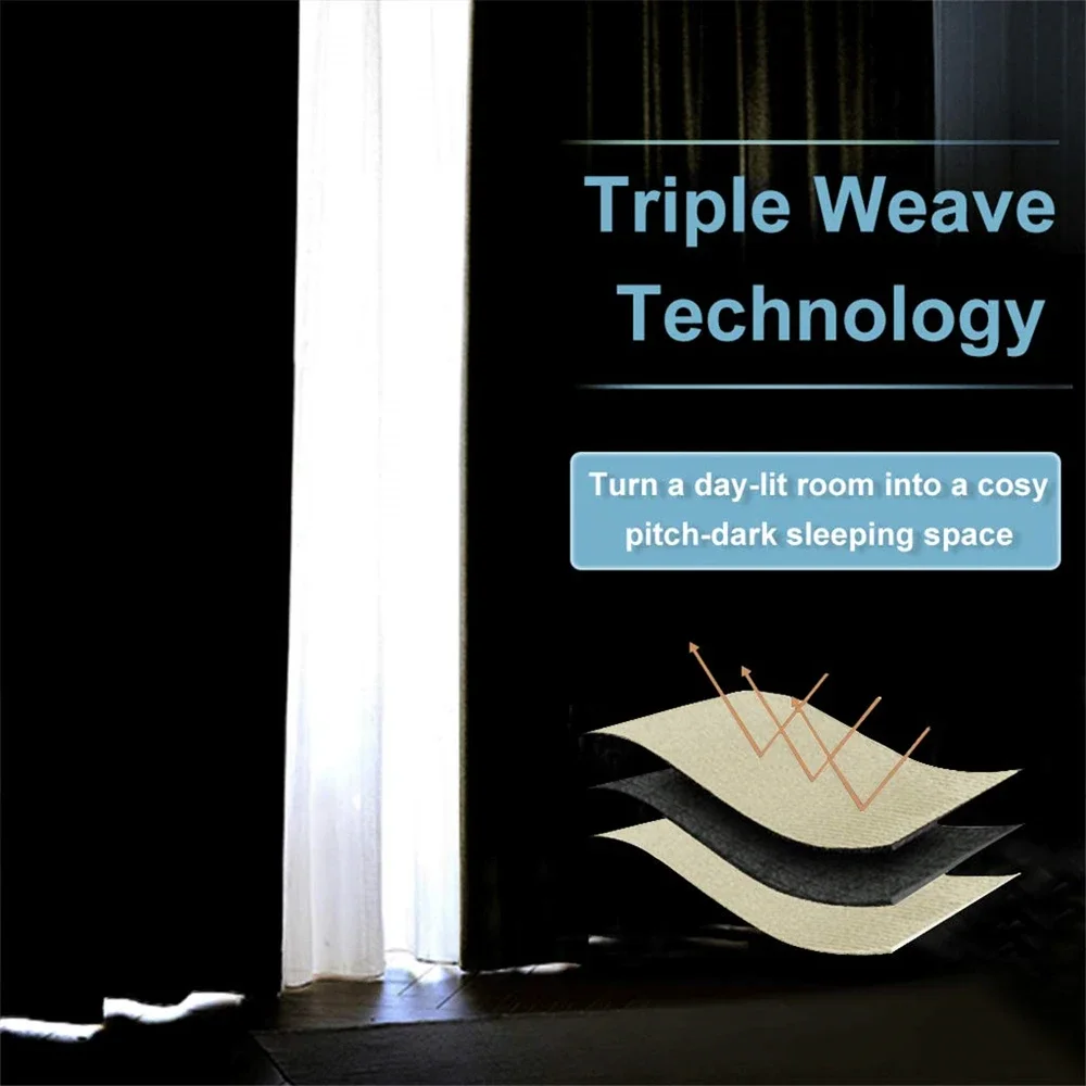 RYB HOME 2Pcs Blackout Short Curtains for Living Room Bedroom Curtains for Kitchen Darkening Curtains Insulated Solid Panels 2