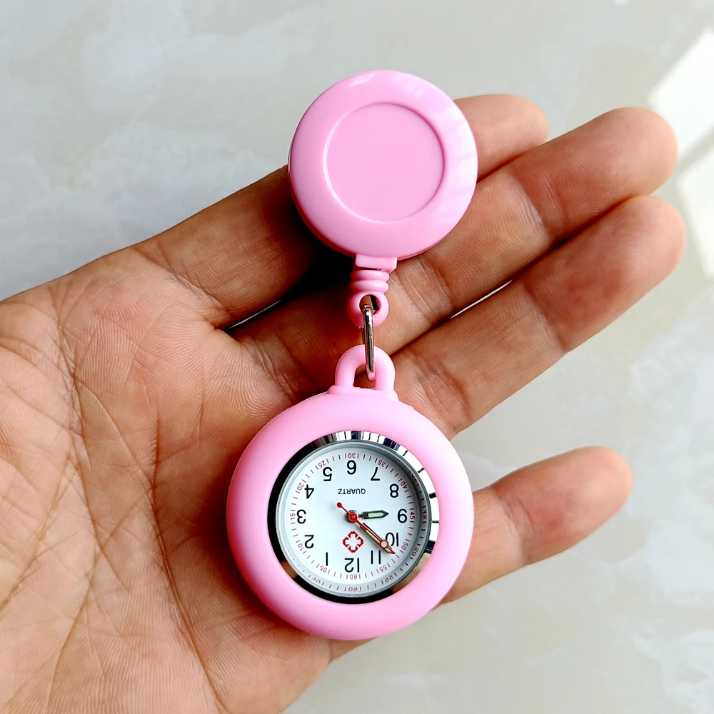 3 Orologi Da Tasca Per Infermiera - Orologio Da Medico Con Gancio, Facile Da Leggere - Foto 6