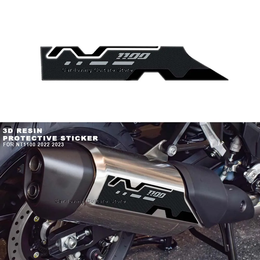 Motorcycle Accesscies Protection Silencer Rear Body Sticker 3D Resin Sticker For Honda NT11oo 2022-2023 sunnylife evo b351 storage case for evo nano nano and evo lite lite drone body protective storage bag handbag rc protection box