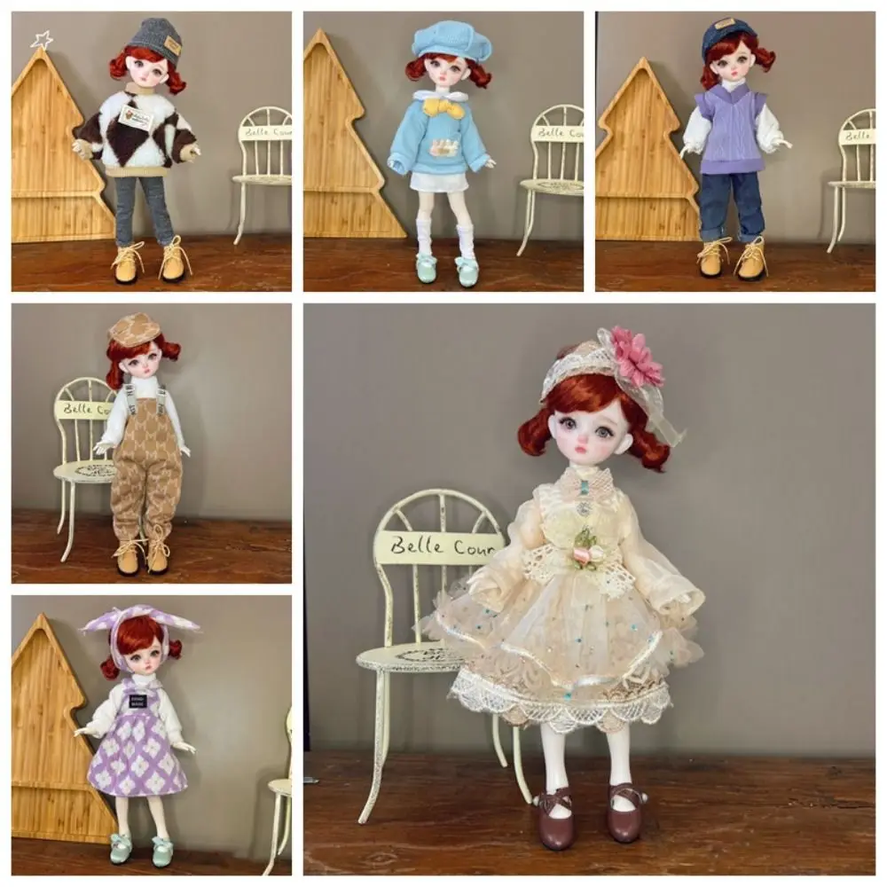 Fashion DIY 30cm Doll Clothes Cute Pretty Doll Dress Casual 1/6 BJD Doll Outfit Set
