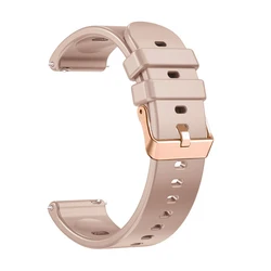 Silicone 18mm Smartwatch Wristband Bracelet Belt for 18mm Universal (Apricot)