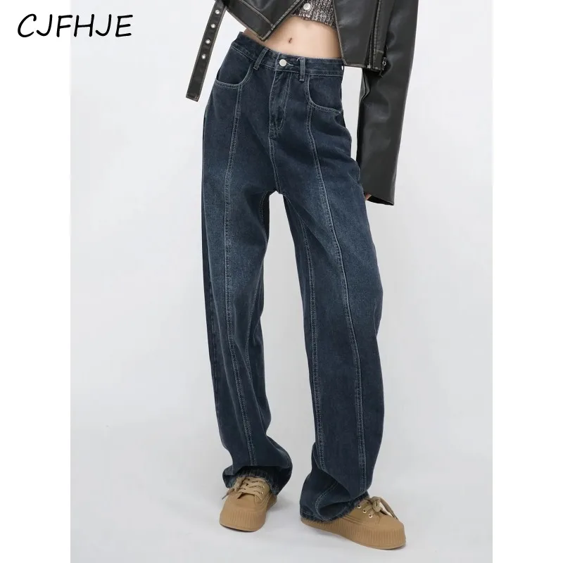 

CJFHJE Новинка от, женские винтажные корейские шикарные Универсальные женские весенние свободные длинные мешковатые брюки-карго, уличная одежда