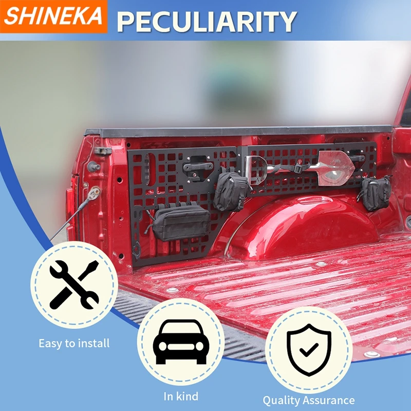 SHINEKA 자동차 뒷 트렁크 확장 스토리지 선반 정리대 키트 포드 F150 2015 2016 2017 2018 2019 2020 업 액세서리