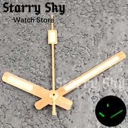 Elegant Starry Sky Watch Hands with Green Luminous Feature (Rose Gold)