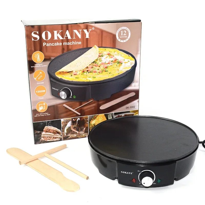 

Houselin Home Electric Crepe Maker - 12"Crepe Pan, Crepe Griddle, Non-stick Pancake Maker - Easy Clean