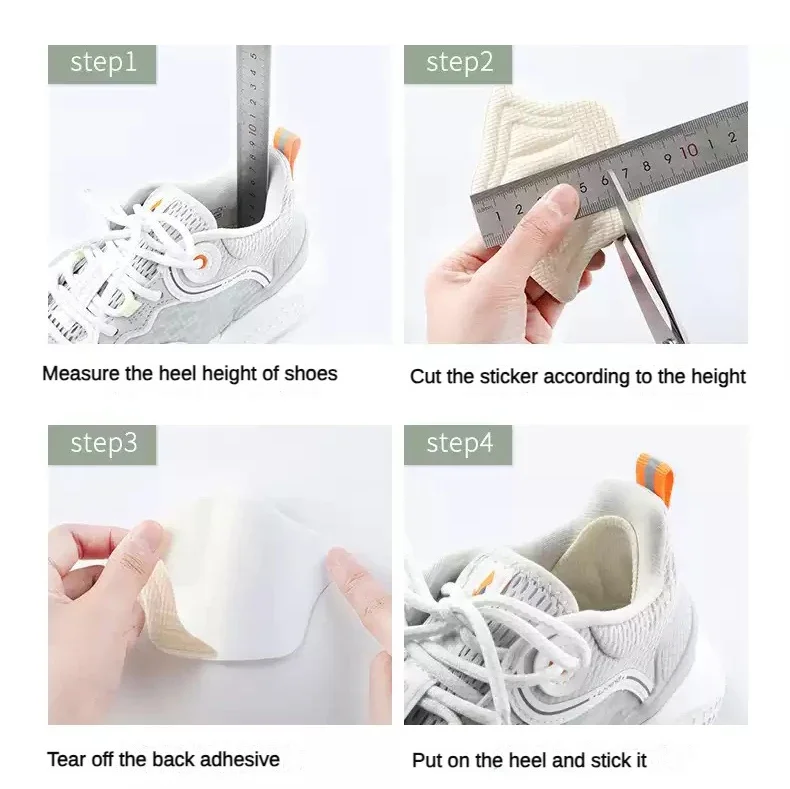 Shoe Pad Foot Heel Cushion Pads Sports Shoes Adjustable Antiwear Feet Inserts Insoles Heel Protector Sticker Insole 5 Pairs shoe insoles