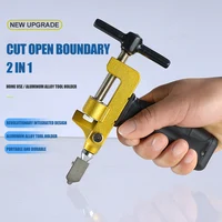2 in 1 Ceramic Tile Opener Divider Diamond Cutting Hand Tools Portable Handheld Multifunctional Manual Glass Cutter With 2 Heads 1