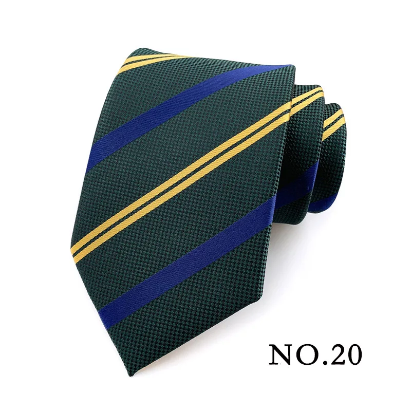 Neue 8CM Herren Krawatten Gestreifte Krawatte Formale Klassische Business Krawatte Jacquard Gewebte Krawatten Für Männer Bräutigam Hochzeit party Krawatte – Detail 24