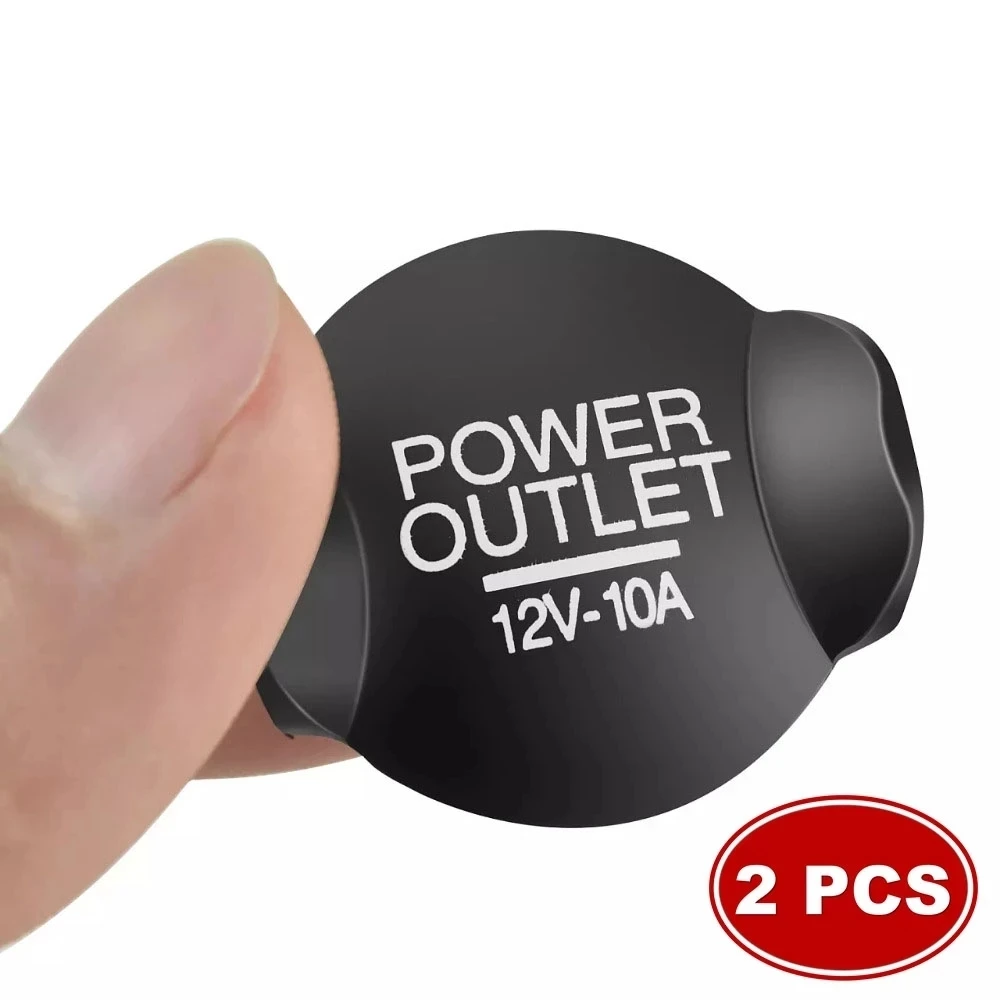 NEW 2Pcs Cigarette Outlet Cover Power 12V 21mm Socket Lighter Cap