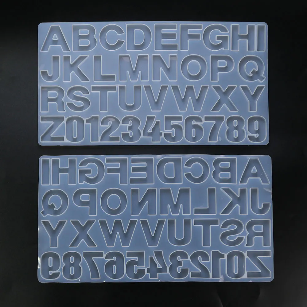 For Fun Capital Alphabet Number Silicone Molds DIY Letter Mould Keychain  Pendant Epoxy Resin Mold Decoration Craft Supplies