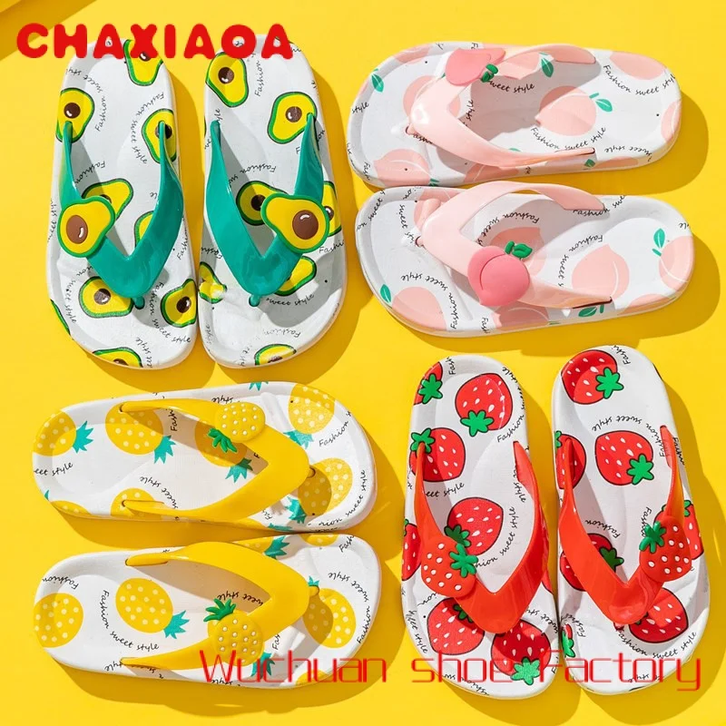 

Girls Summer Print Fruit Flip Flop Kids Soft Cute Beach Bathroom Sandal Children Toddler Slippers