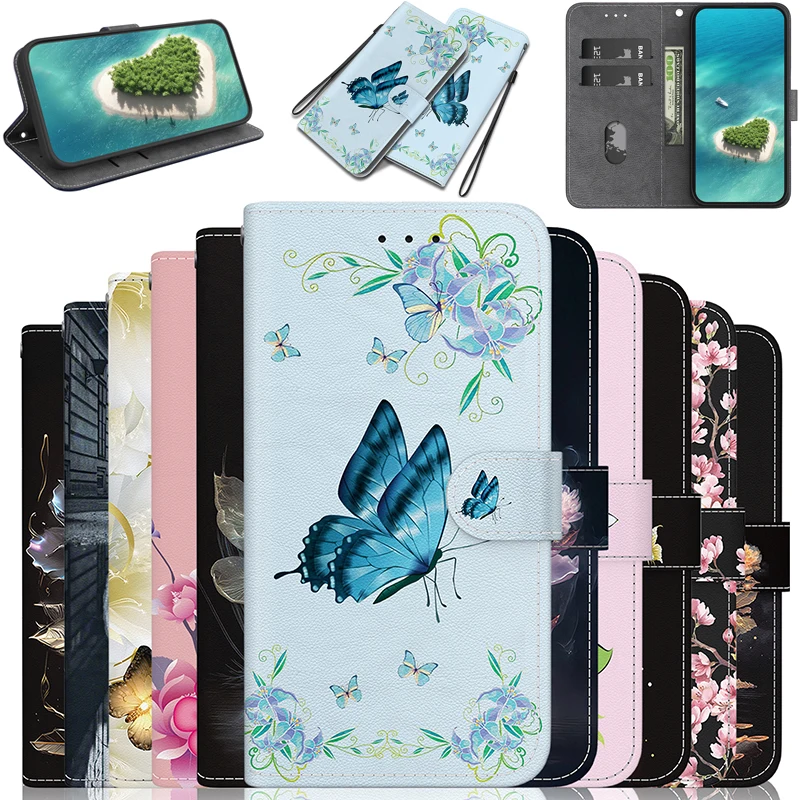 Premium Stand Flip Wallet Case with Artistic Design