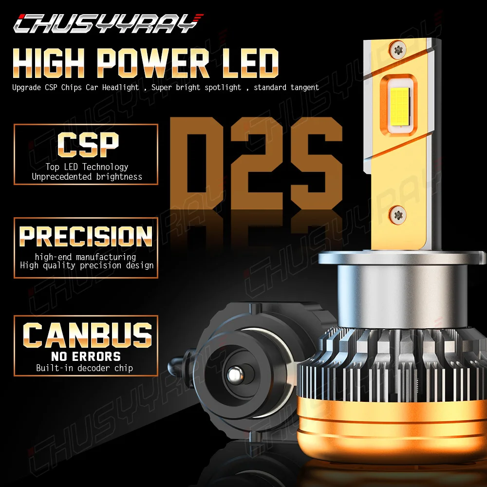 

CHUSYYRAY Led Headlight Car Lights Compatible For Acura TL 2X D2S Front HID Xenon White Headlight Bulb Low Beam Car Accsesories