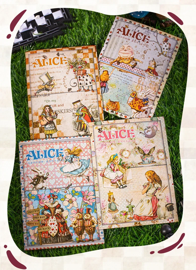 JIANWU Alice's Theater Series Vintage Charakter Blume Landschaftsbau Collage Dekor Material Kreatives DIY Junk Journal Briefpapier – Detail 12