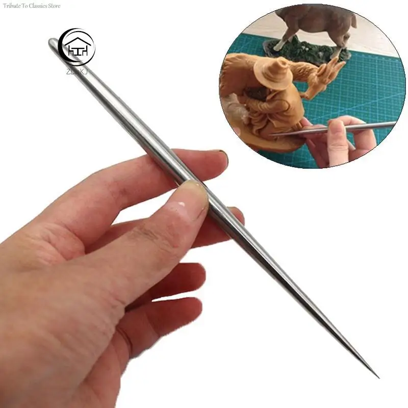 스테인리스 스틸 도자기 모델링 스틱, 지압 질감 도자기 클레이 도구, DIY 조각 공예, 15.5cm, 1PC