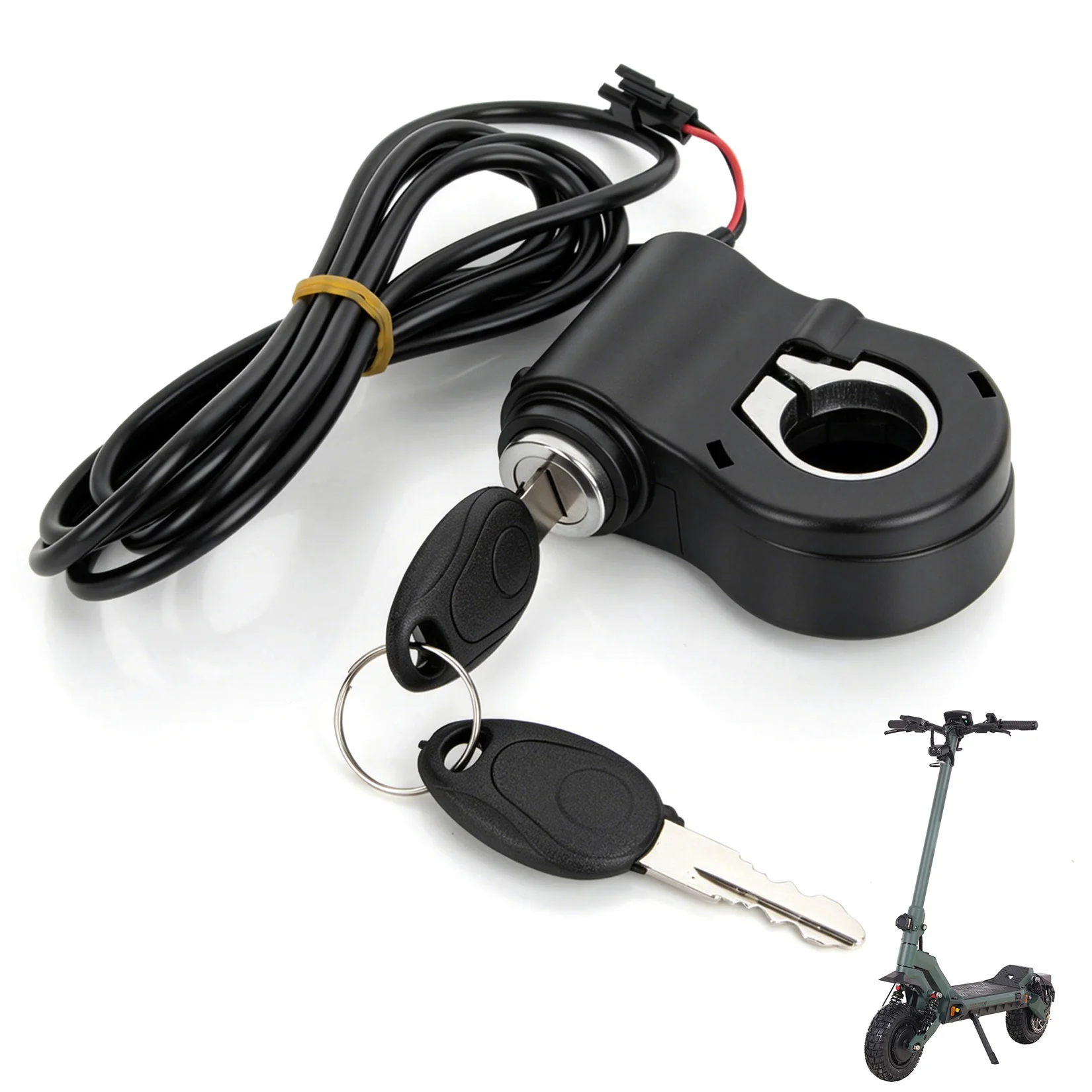 Llave de Encendido para Bicicleta Eléctrica de 12V-72V, Interruptor de Encendido de 2 Cables con 2 Llaves para Super 73, Ridstar Q20, Scooter Eléctrico Universal