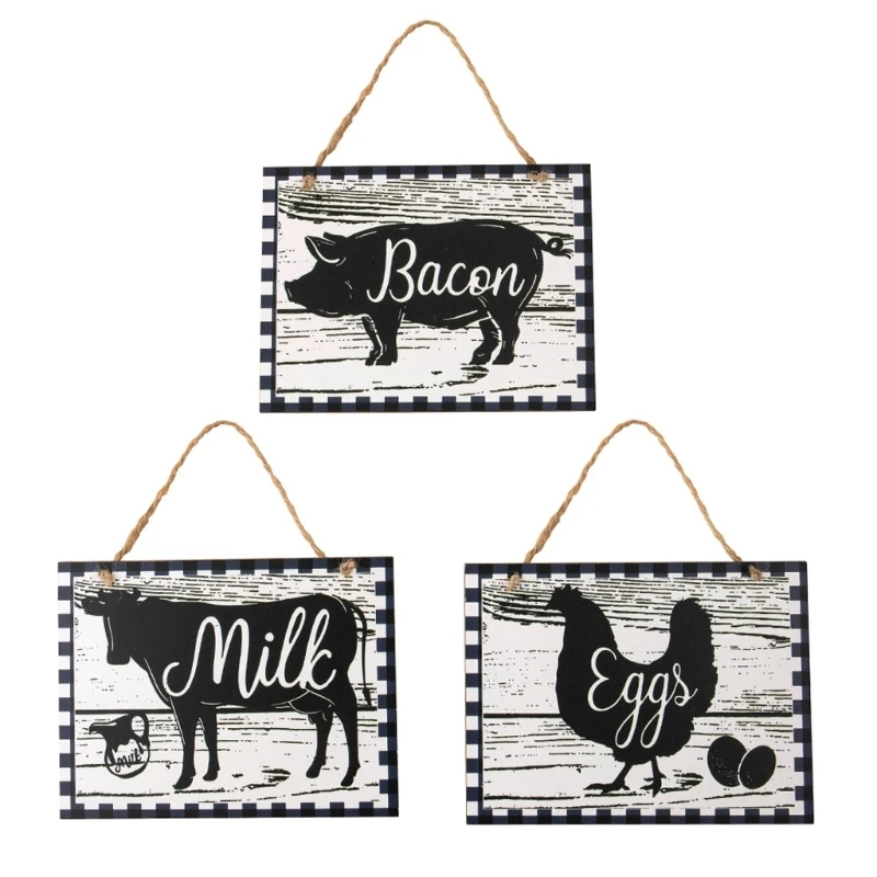 

1Set Farmhouse Animal Sign Charm Crafts Birthday Party Background Decor