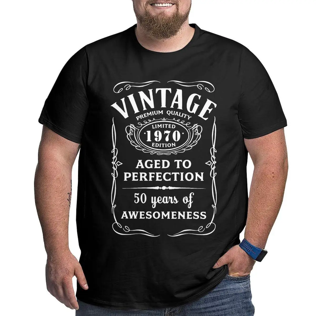 

Футболка мужская хлопковая, в винтажном стиле, размеры до 4XL, 5XL, 6XL