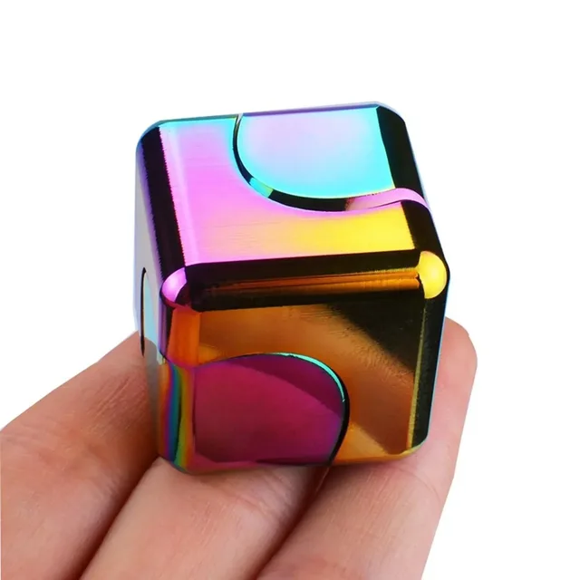 Alloy Cube Spinner Fingertip Gyroscope Fidget Anti Stress Toys Adult Office Home Travel Portable Stress Relief Toys Xmas Gifts 1