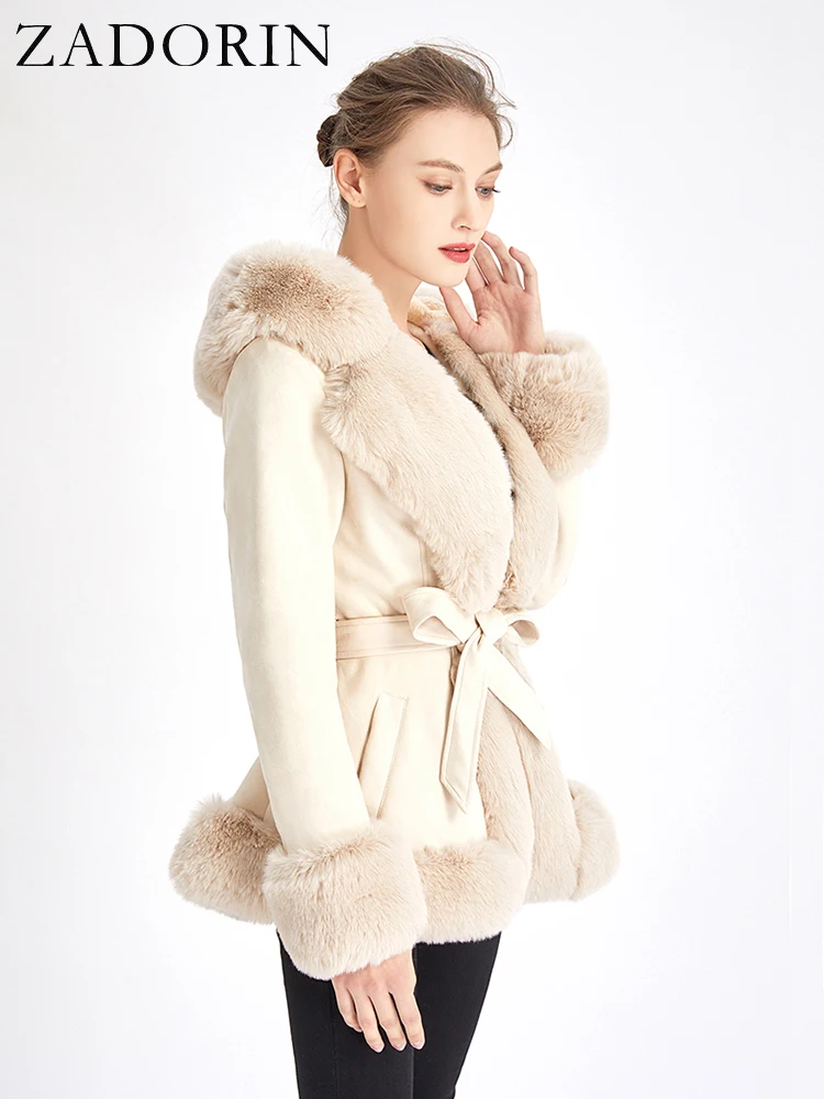 Winter Faux-Fur Jackets Women's Short Shaggy Coat Cropped