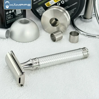 KAMPFE Testa per rasoio di sicurezza in titanio DE da uomo - Strumento per toelettatura con scorrimento liscio, regalo perfetto per il fidanzato 1