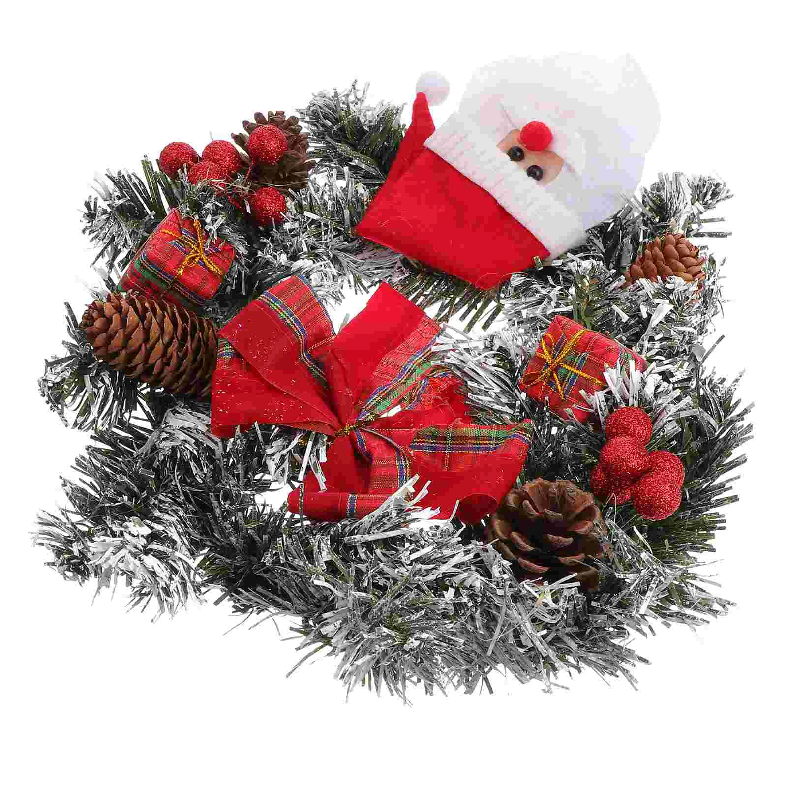 

Christmas Wreath Xmas Decoration Decorate Hanging Ornament Cloth Pine Accessories