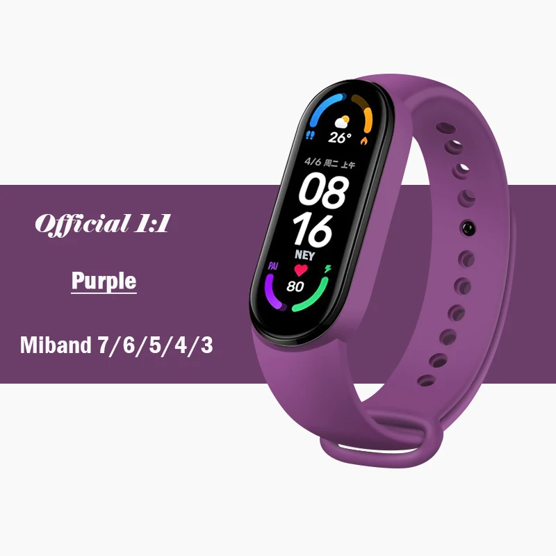 thumbnail image 1 of Correa para Xiaomi Mi Band 7 6 correas de reloj Miband6 NFC silicona de alta calidad correa de repuesto mi band 7 6 3 4 5 bandas deportivas de reloj, 1 of 5