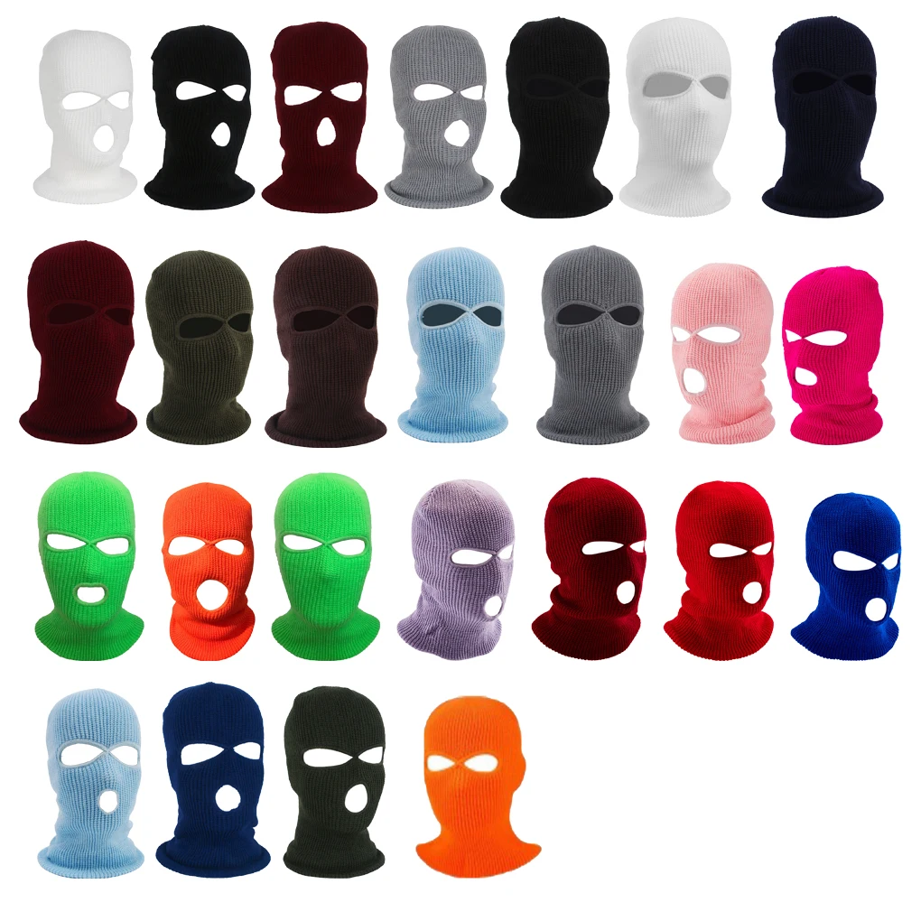 

Cycling Hat Helmet Liner Winter Beanie Multifunction Sun Protection Outdoor Sports Neck Gaiter Triple-hole Azure