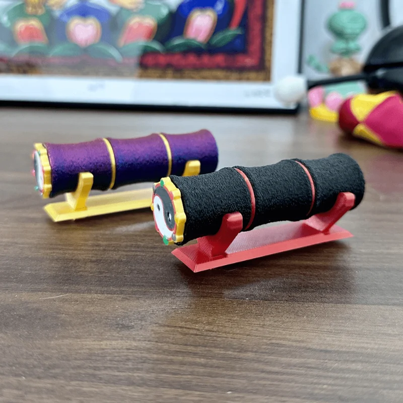 Bamboo Sword Tai Chi Fidget Spinner Magnetic Ejection Push Card Decompression Push Slider Stress Relief Toy