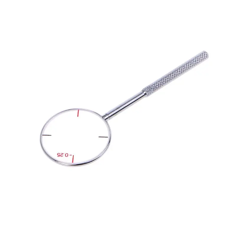 Heallily 2Pcs Round Optical Cross Cylinder Lens Optical Instruents