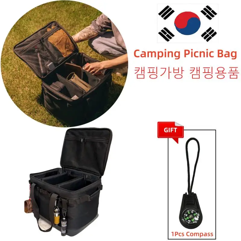

Outdoor Camping Gas Tank Storage Bag Large Capacity Ground Nail Tool Bag Gas Canister Picnic Cookware Utensils Kit Organizer