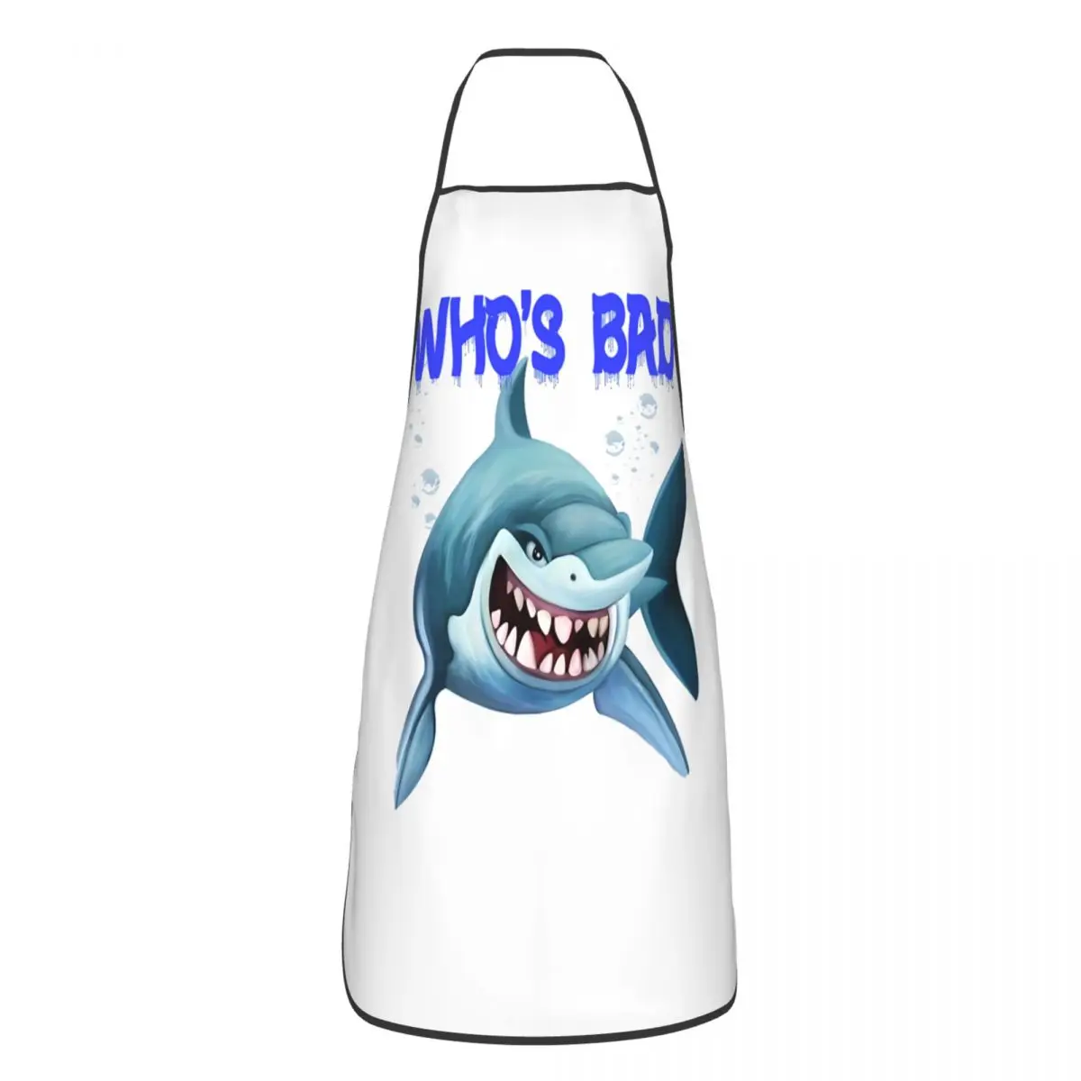 Unisex Fashion Who'S Bad Bavaglino Grembiule Adult Tablier Cuisine For Cooking Kitchen Baking Shark Tale Cartoon Cuisine For Painting