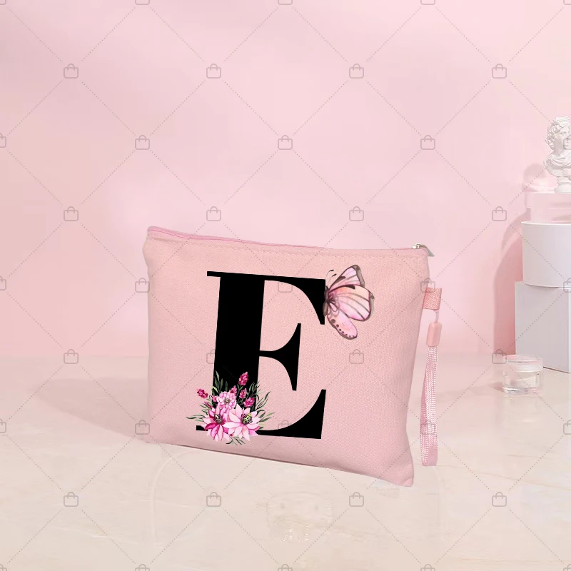 Butterfly Flower Letter Makeup Bag Travel Cosmetic Pouchs Women Toilet Kits Bachelorette Party Lipstick Bags Gift makeup organizer cosmetic bag cosmetic storage bag toiletry bag makeup bag cosmetic case