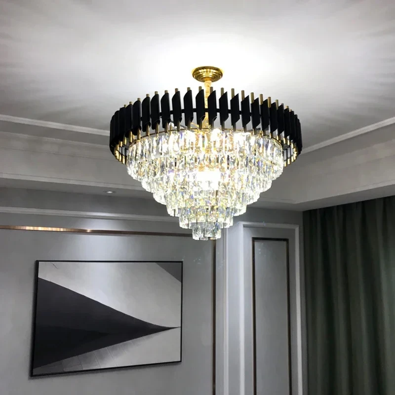 Crystal Chandelier Lighting Luxury Ceiling Modern Living Room Lights Lustre Indoor Bedroom Home Decor LED Hanging Pendant Lamp led chandelier ceiling chandelier led pendant light
