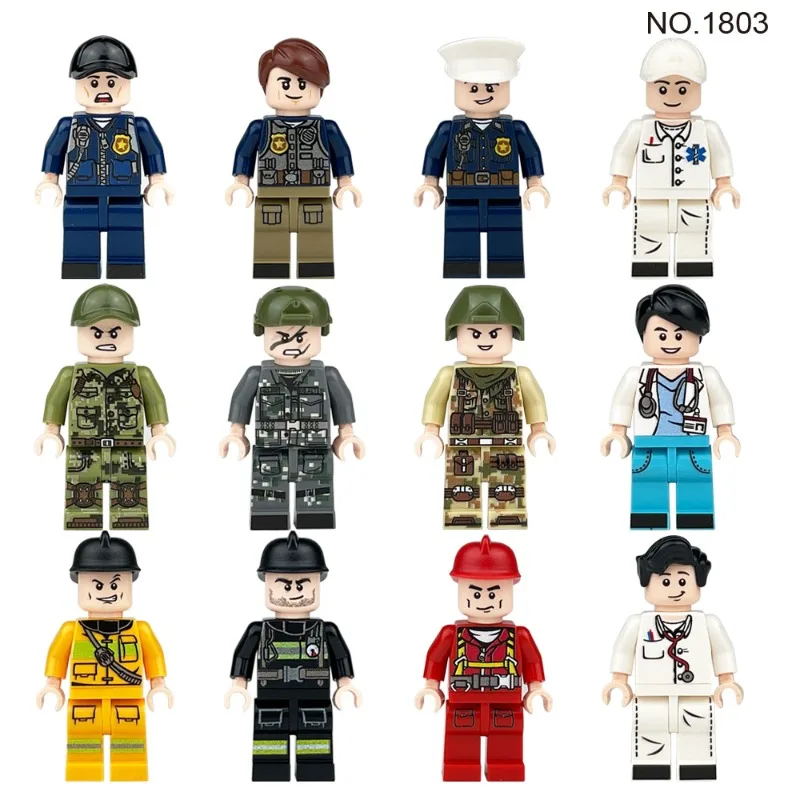 메이가오 도시 전문 소방관 미니 피규어 장난감 해외 도매 어린이 조립식 블록 장난감