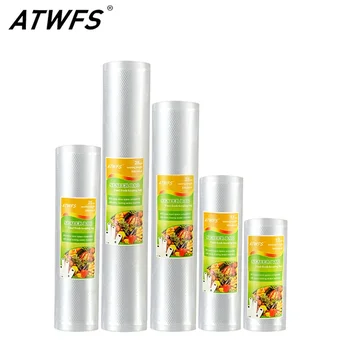 ATWFS Vacuum Sealer Bags for Food Saver Sealing Machine Plastic Storage Vacuum Bag Kitchen Packer Vacum Bag 3-5 Packaging Rolls 1
