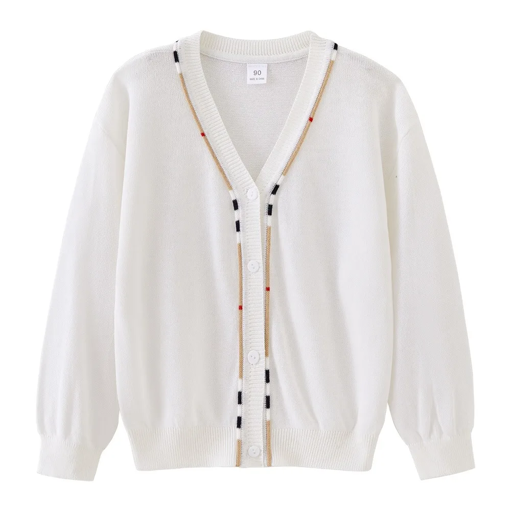 1-10세 여아 및 남아 여름 가디건 비스코스 얇은 브이넥 재킷  코트 1 2 3 4 5 6 7 8 9 10세 아동복 241440