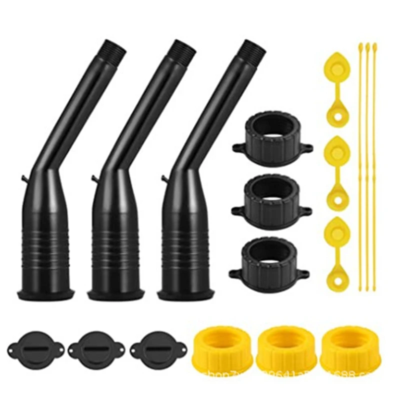 Gas Tank Nozzle Kit, Leak-Proof Corner Nozzle Gasket, Filter Vent Cover Drill Bit, Oil Guide Tube, Oil Barrel