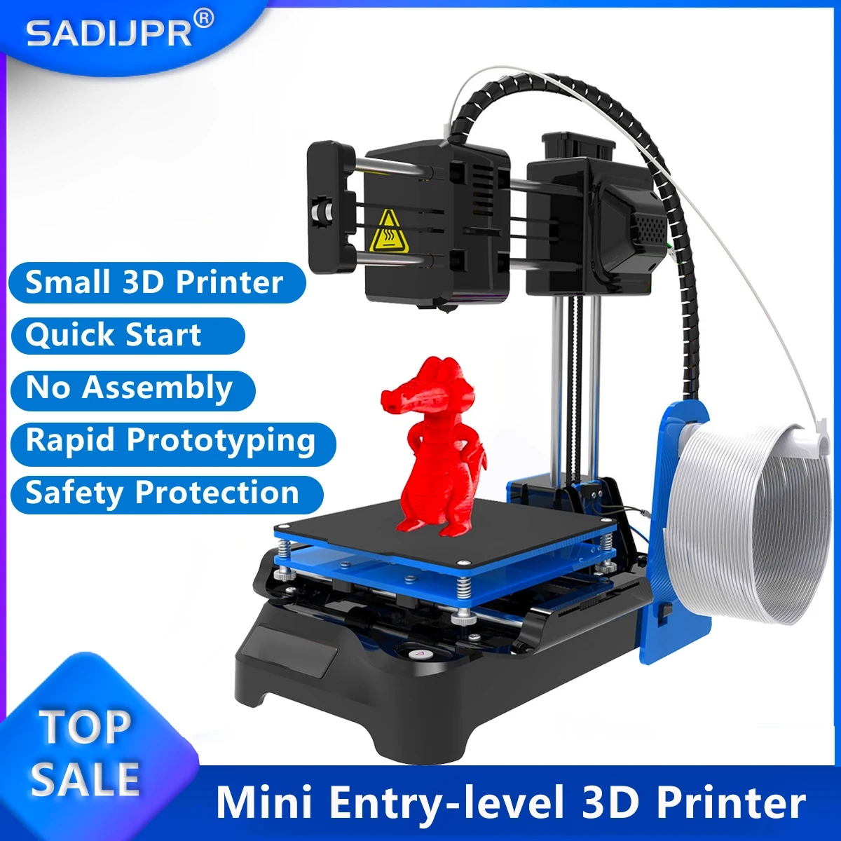 3D Printer Mini Metal Desktop Printer Children Education DIY Designer Model Intelligent Printing Small Impresora Kid 3D Printer