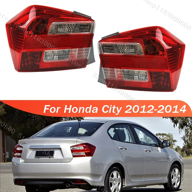 

For Honda City 2012 2013 2014 Rear Bumper Tail Light Taillamp Brake Stop Warning Turn Signal Reflector Lamp No Bulb